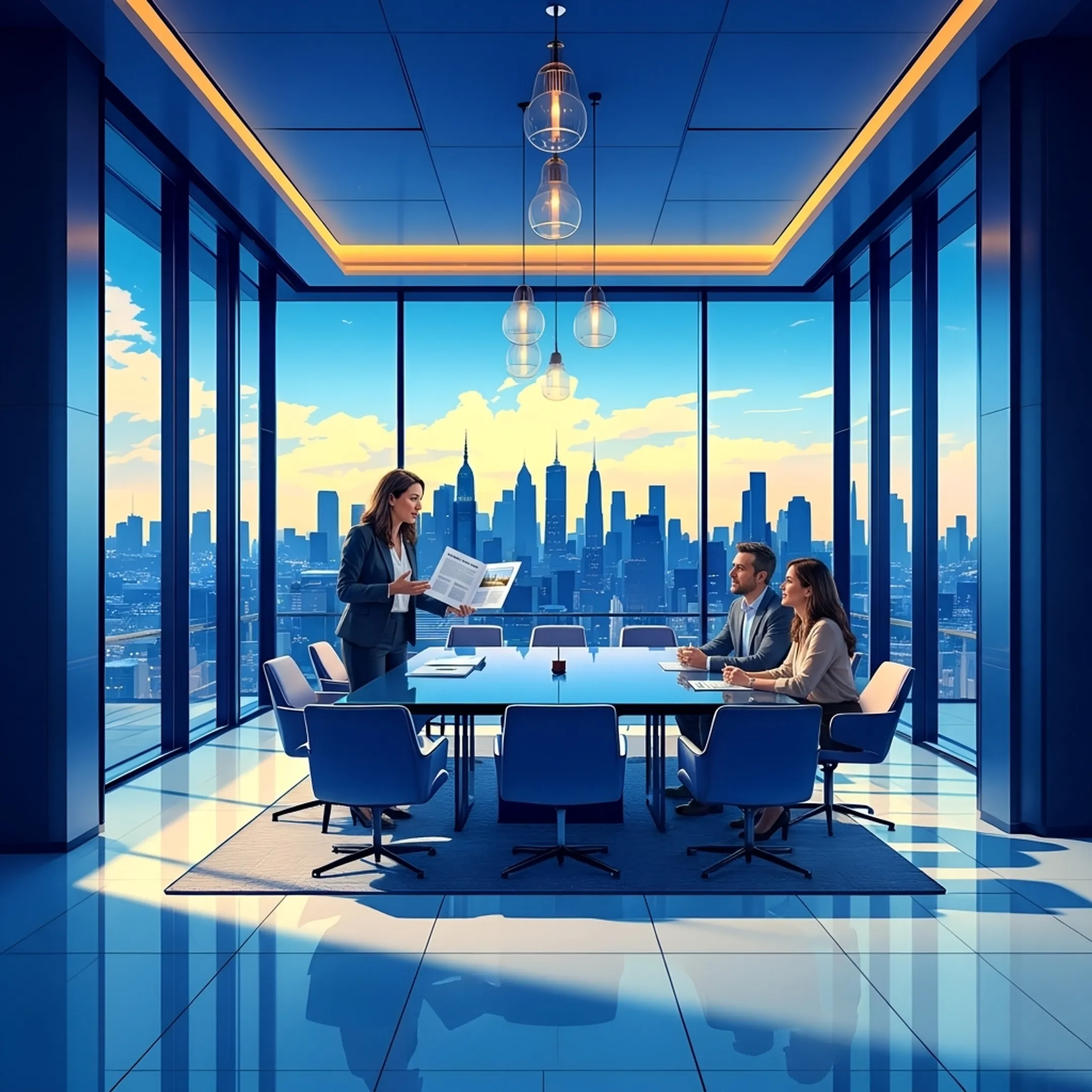 Planner presenting curated venue options for a corporate team offsite
