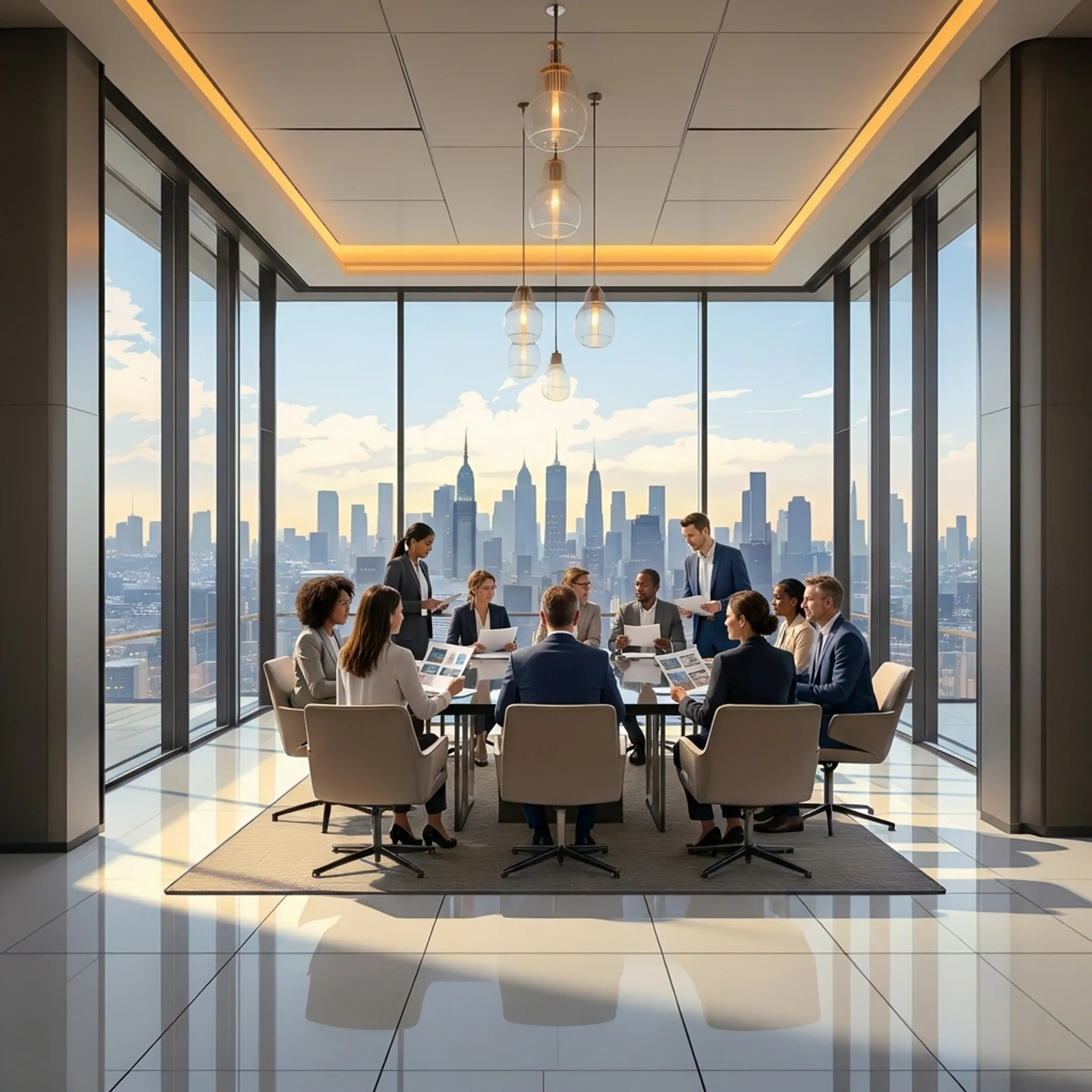 Team planning a retreat in a hotel conference space