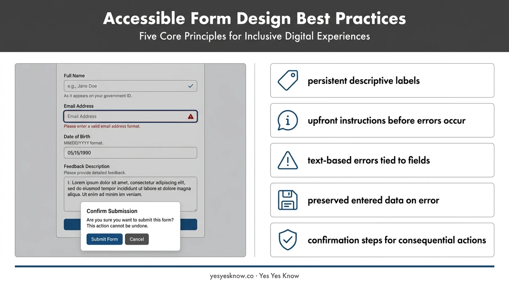 Five accessible form design best practices for B2B workflows