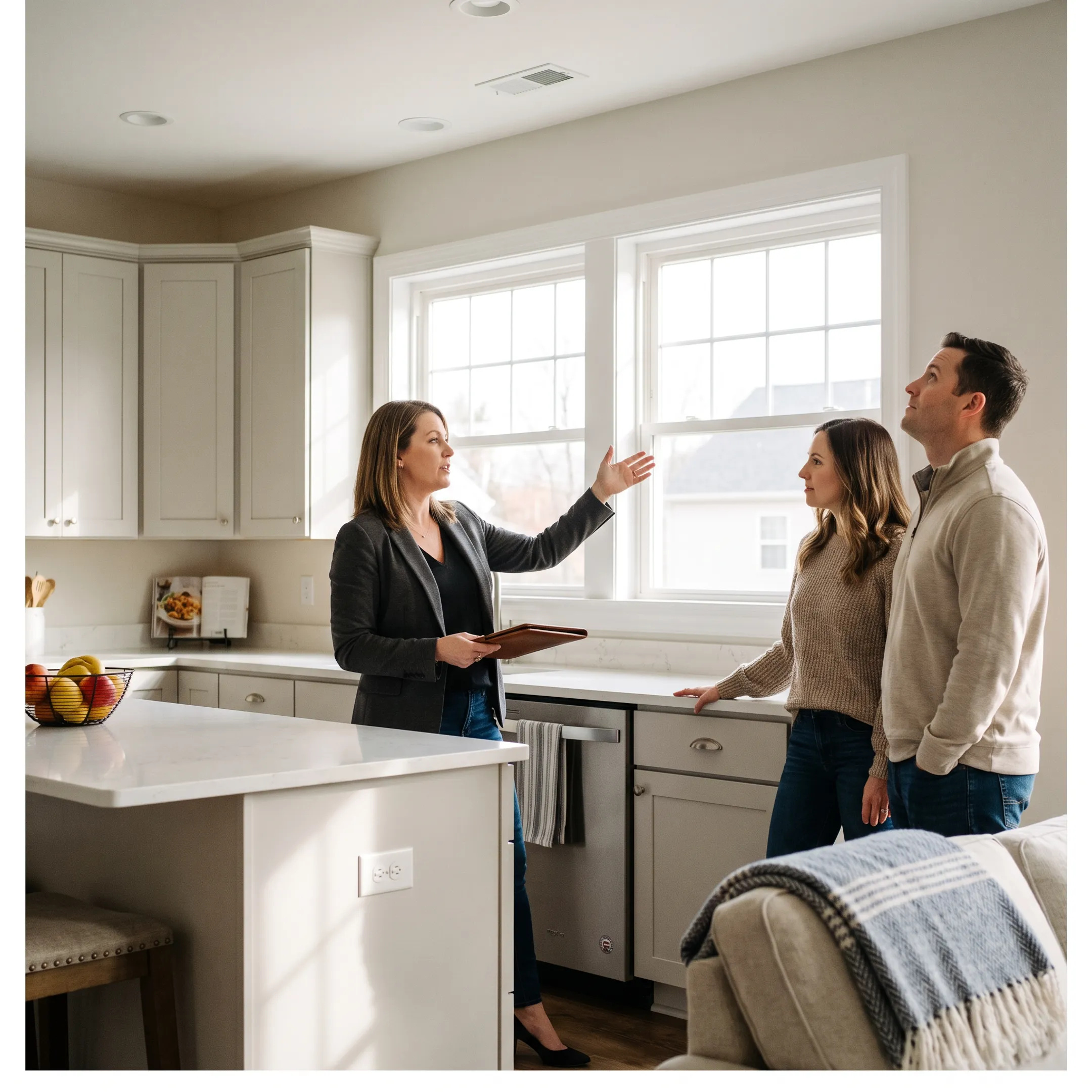 Buyer specialist showing a York, PA home to clients