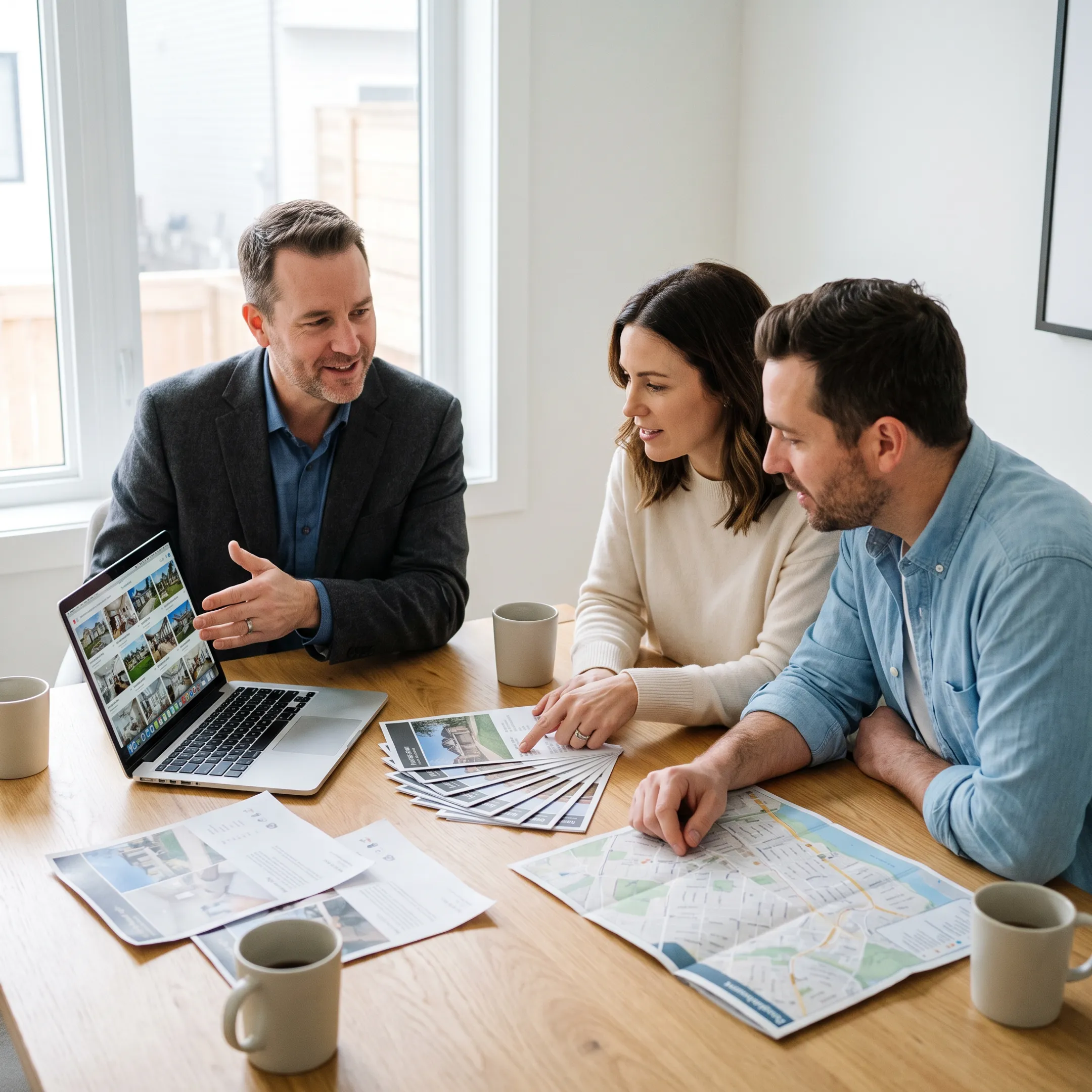 Real estate professional reviewing a Glenville PA home listing