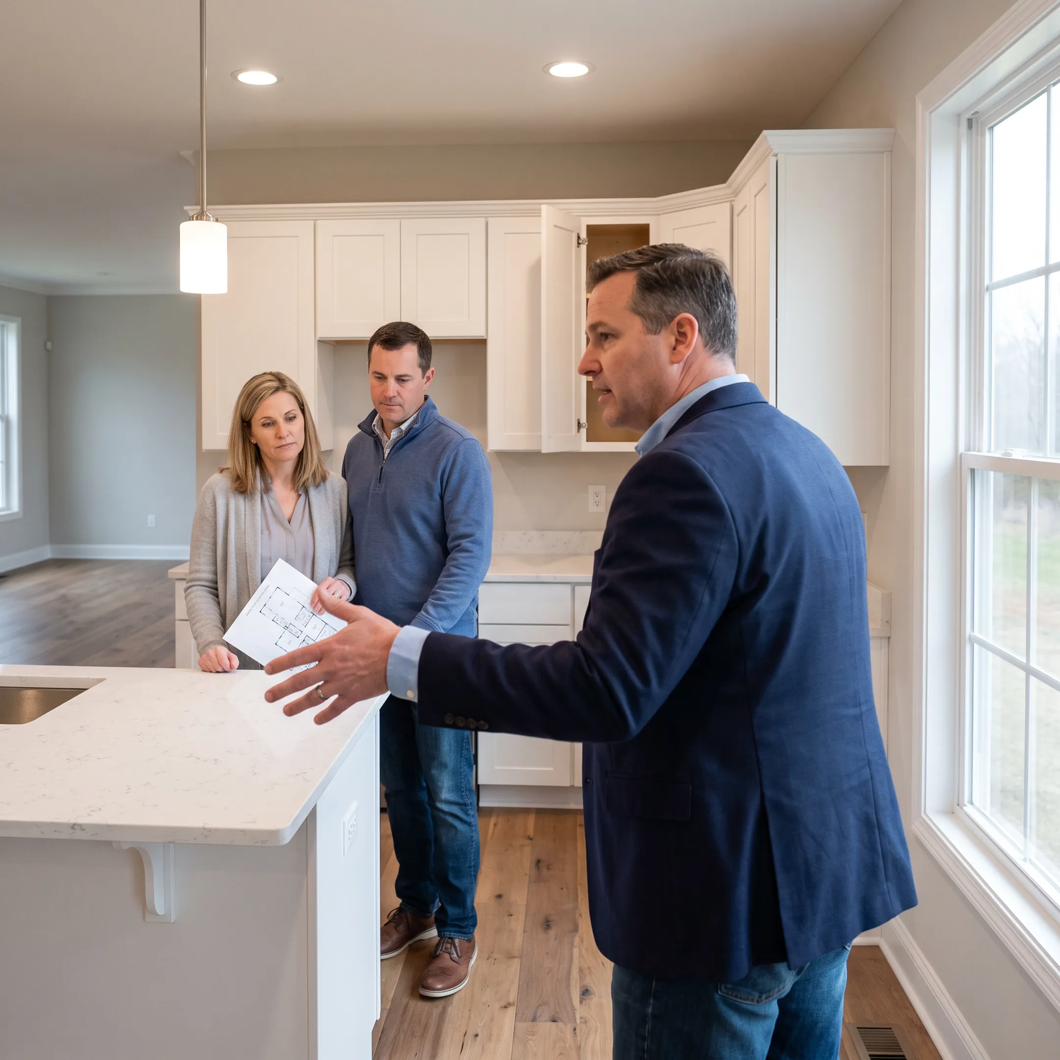 Buyer viewing a new home in a Hanover, Pennsylvania community