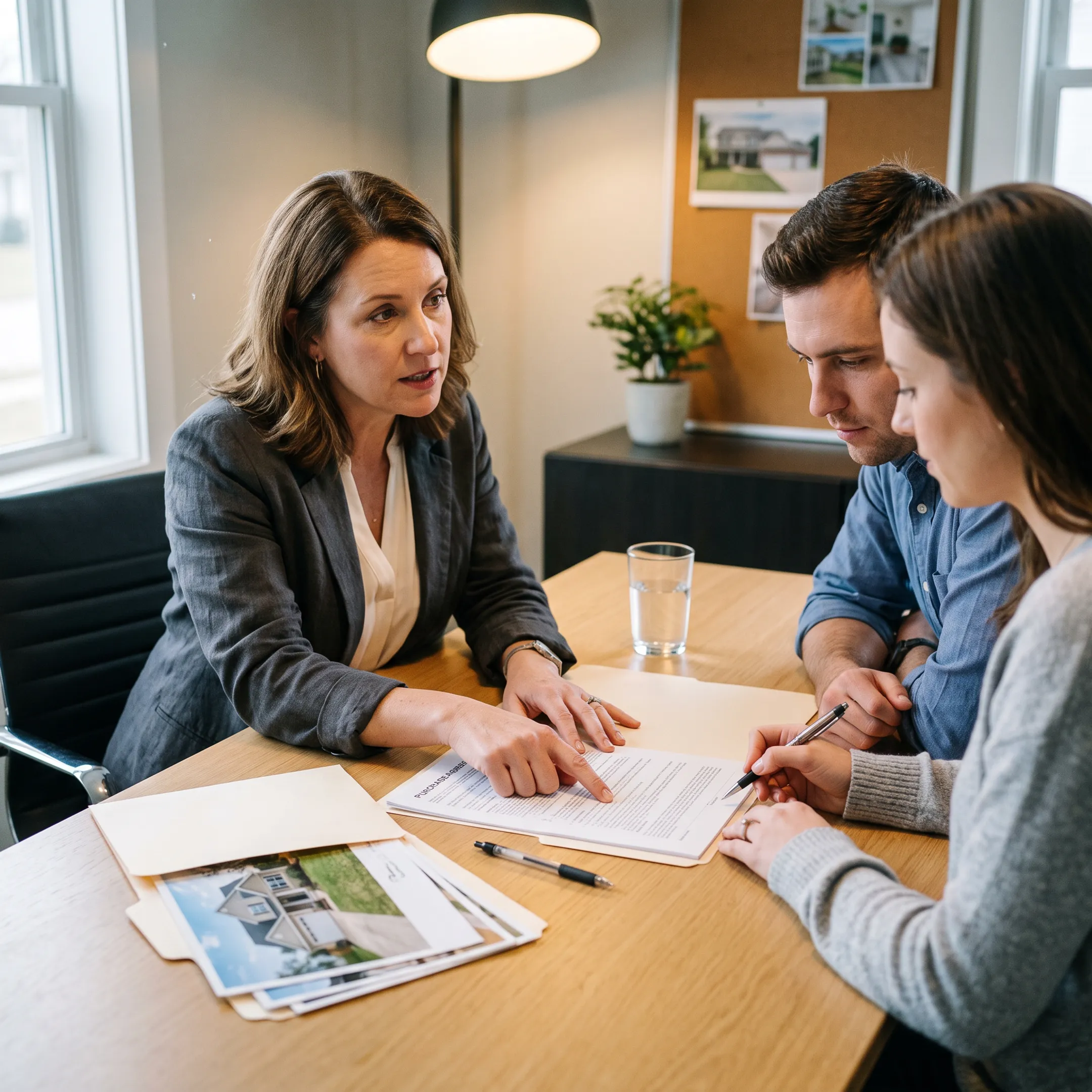 Real estate team guiding clients through a home purchase or sale