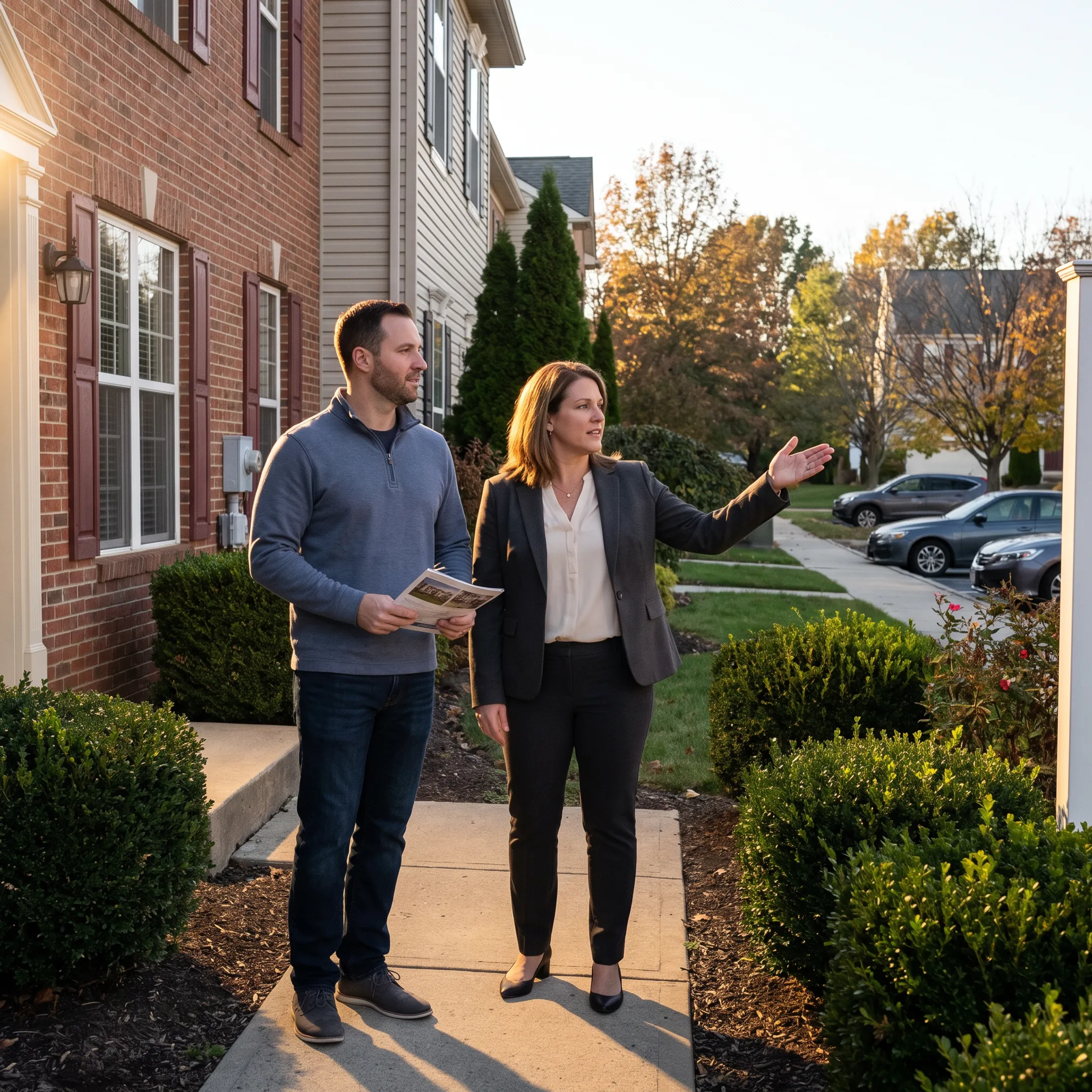 Buyer viewing a condo and townhome community in Hanover, Pennsylvania