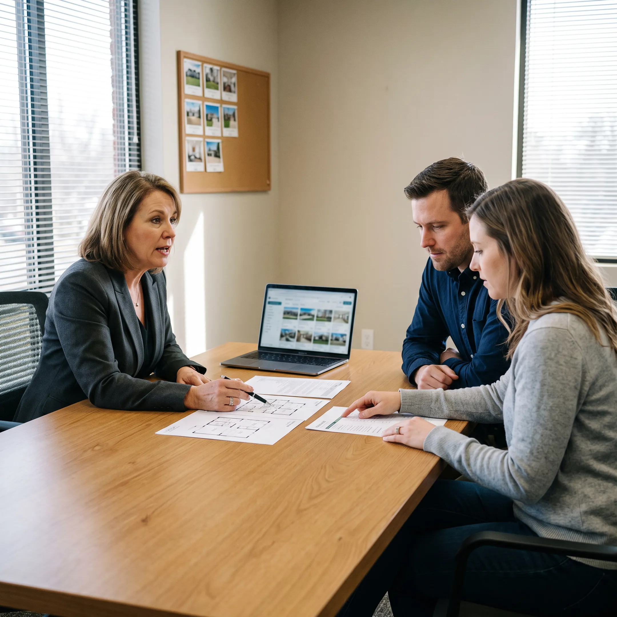 Buyers comparing York County condo and apartment listings with a real estate professional