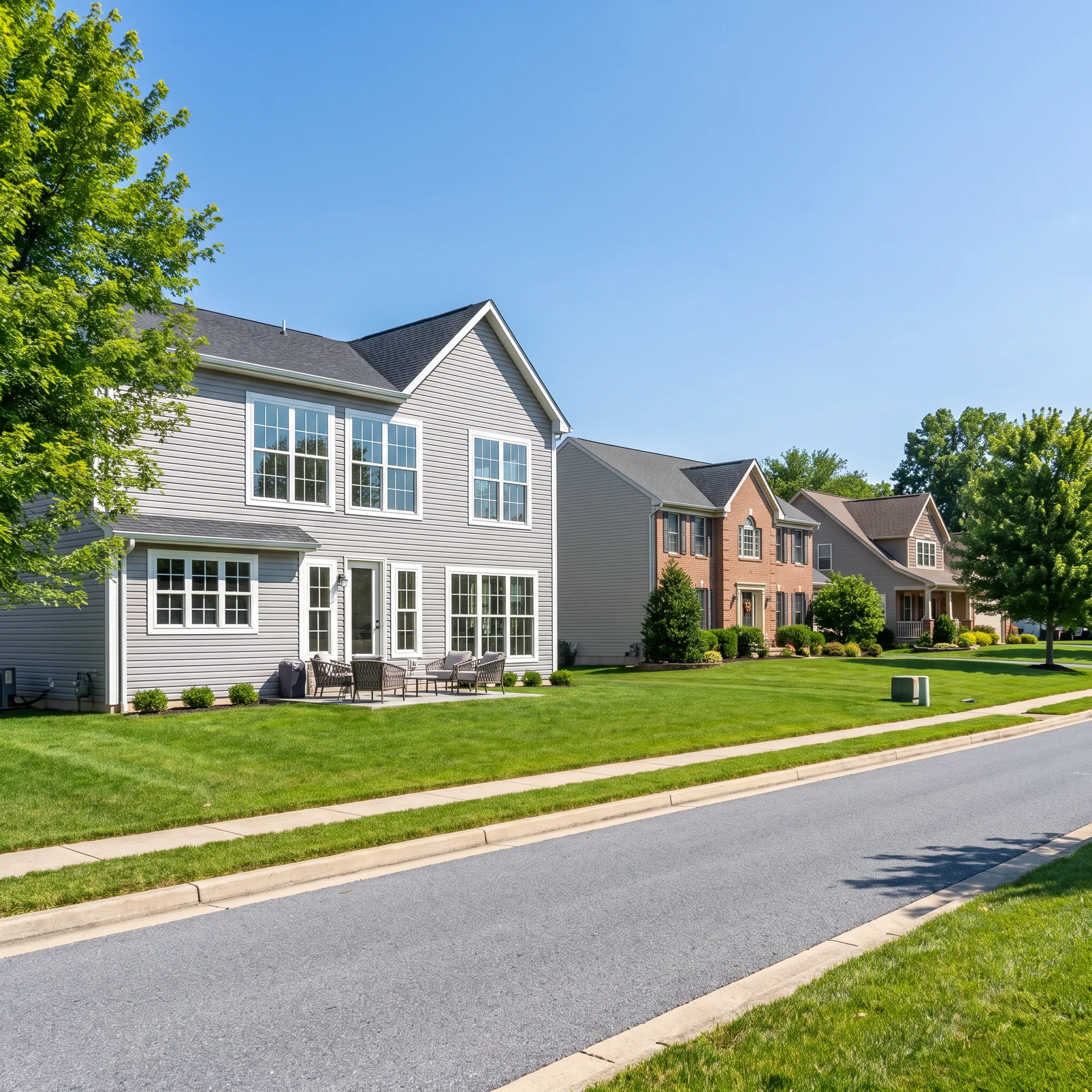 Homes and neighborhood streets in Dallastown, Pennsylvania