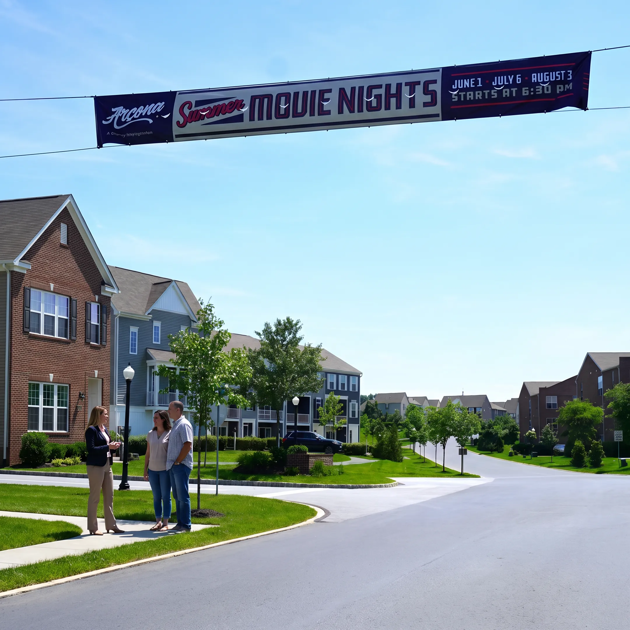 Real estate agent discussing a New Park, Pennsylvania home with prospective buyers