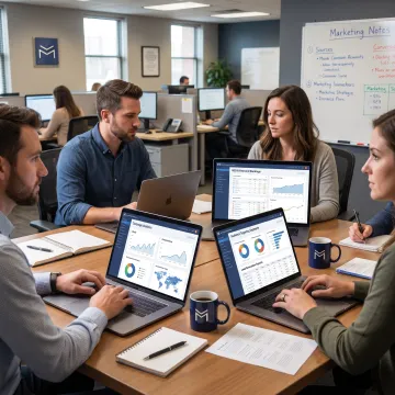 Team planning an integrated digital marketing strategy