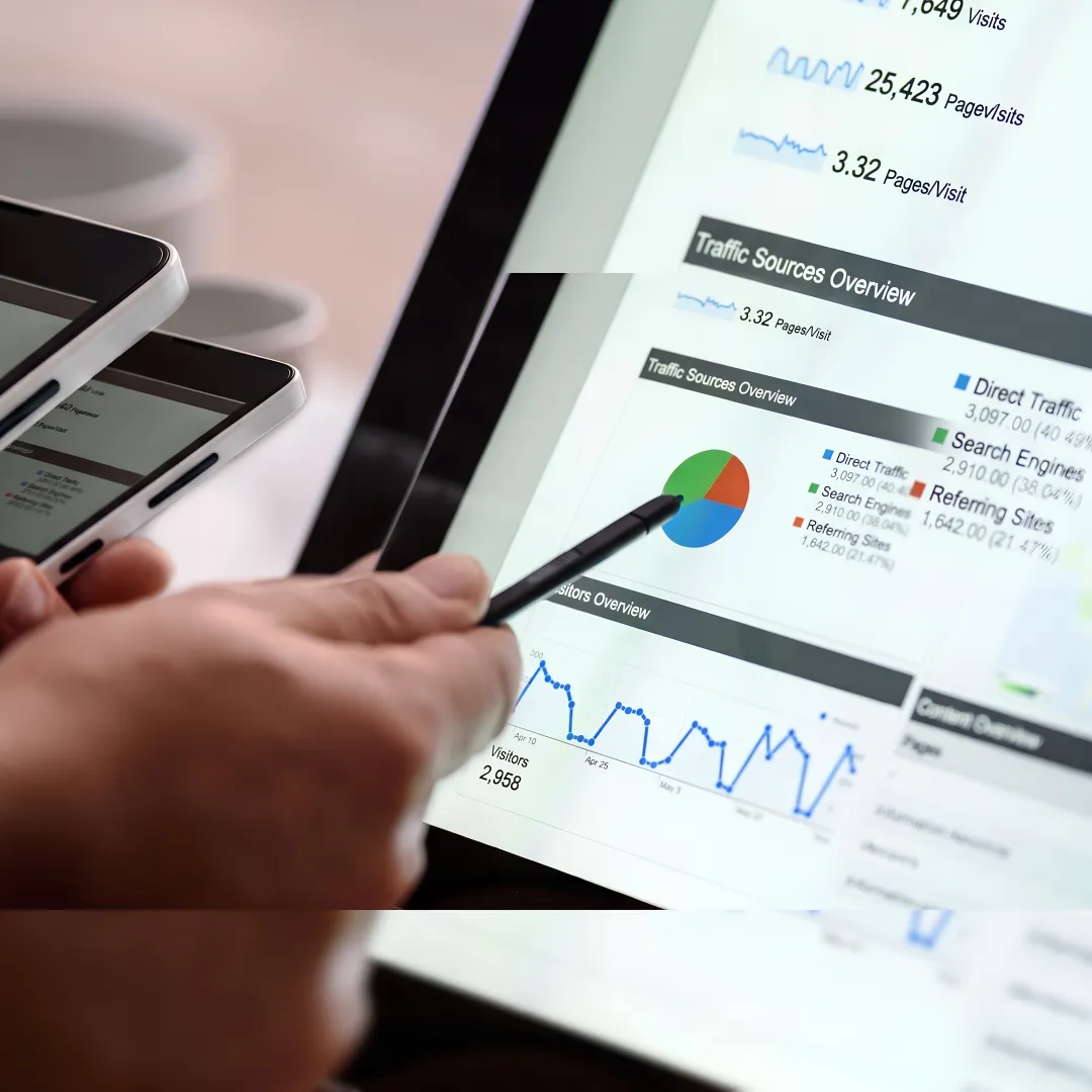 Marketing specialist analyzing contractor lead performance
