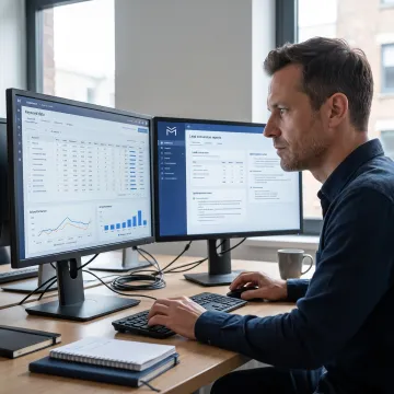 PPC specialist analyzing lead conversion data