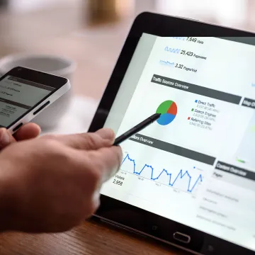 Digital marketer planning a multi-channel campaign