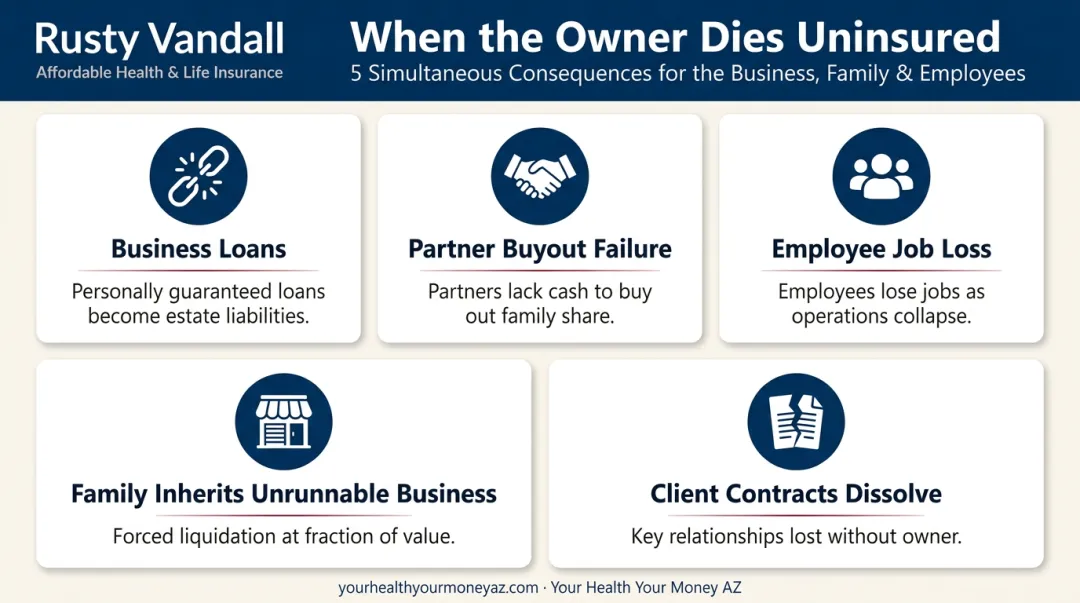 Five financial crises triggered by business owner death without life insurance