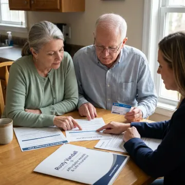 Medicare advisor reviewing OTC benefits with senior couple