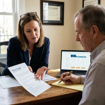 Medicare broker reviewing plans with a Colorado client