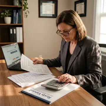 Self-employed professional reviewing disability insurance options
