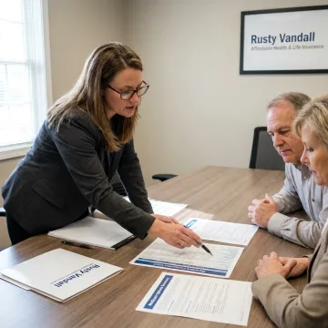 Consultant comparing retirement plan options with business owners