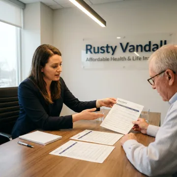 Insurance advisor comparing dental plan benefits