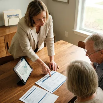 Medicare broker comparing plans with a client