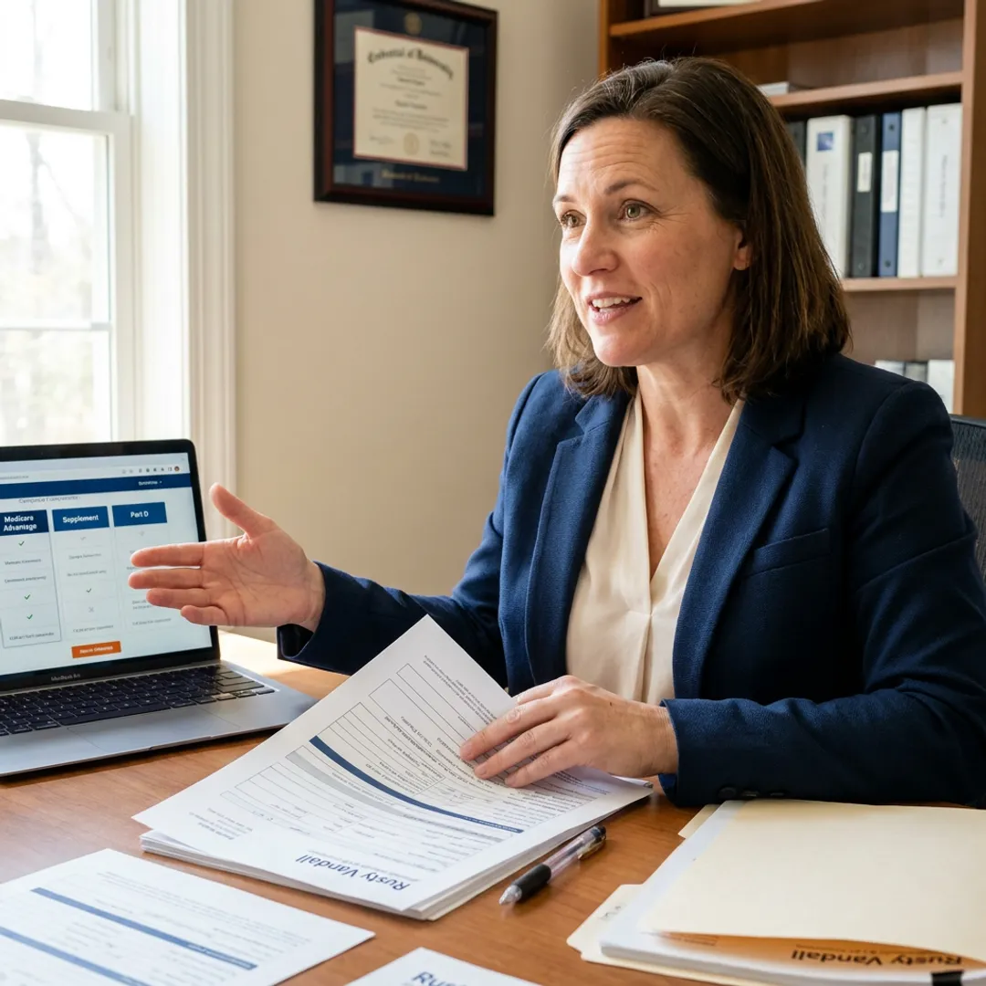 Medicare advisor comparing plan options