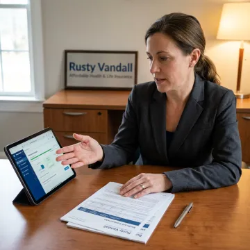 Advisor explaining retirement planning steps