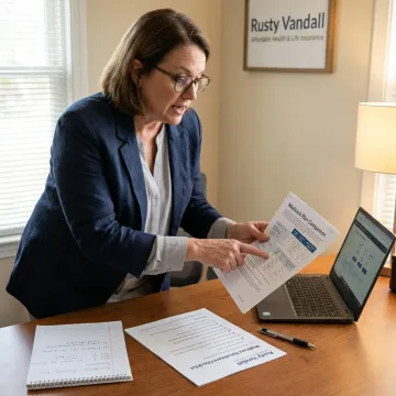 Medicare advisor guiding a plan comparison process