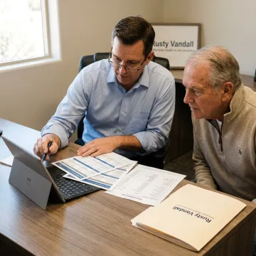 Medicare advisor explaining enrollment steps