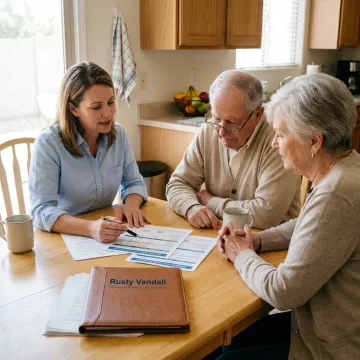 Licensed agent reviewing Medicare plan options