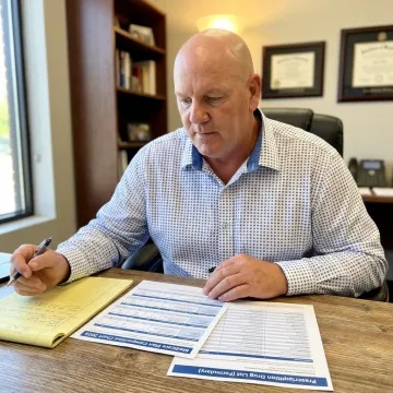 Medicare broker comparing plan options during consultation