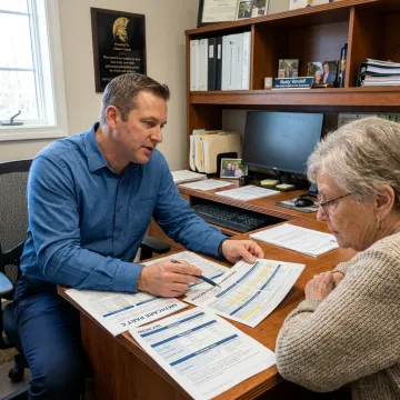 Advisor reviewing Medicare plans with a client