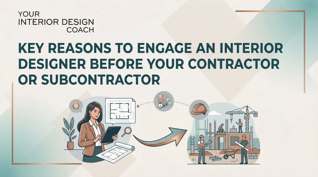 Cover image for Key reasons to engage an interior designer before your contractor or subcontractor