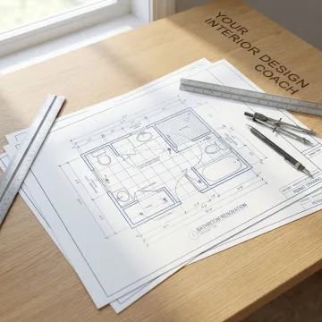 Professional architectural drawings and blueprints for bathroom remodel permit submission