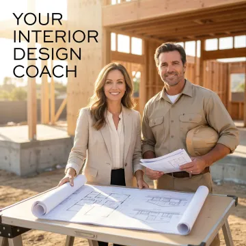 Owner's representative reviewing custom home construction plans with a contractor in Orange County