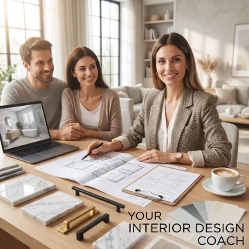 Bathroom remodel planning process with homeowner and designer