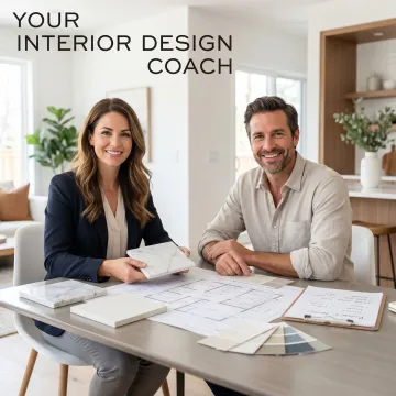 Bathroom remodel planning consultation with homeowner and designer