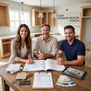 Kitchen remodel planning process with homeowner and designer