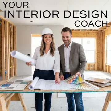 Interior designer consulting during active home construction