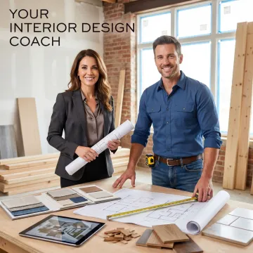 Designer and contractor reviewing urgent remodel plans