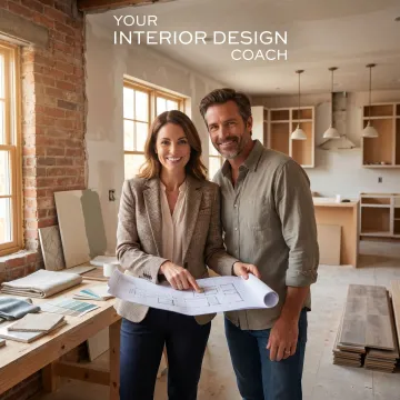 Interior designer consulting during a home remodel