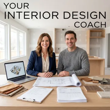 Designer reviewing remodel plans and change order notes
