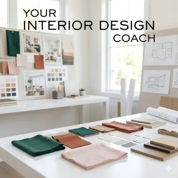 Renovation consultant presenting design options and material samples to homeowner during planning session