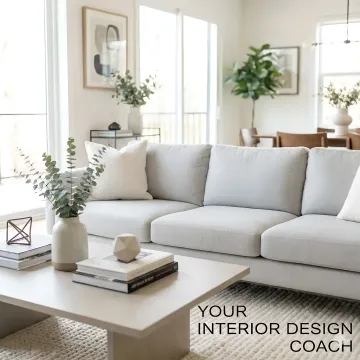 Airbnb host reviewing guest feedback on tablet with styled rental interior in background