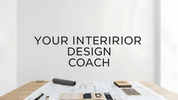 Digital mood board and design plan displayed on tablet screen