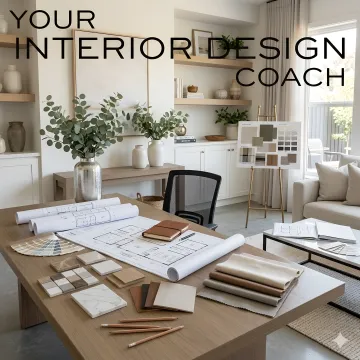 Interior design coach discussing space planning options with a homeowner