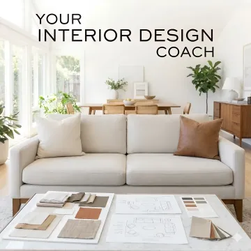 Interior designer presenting a personalized space plan to a homeowner
