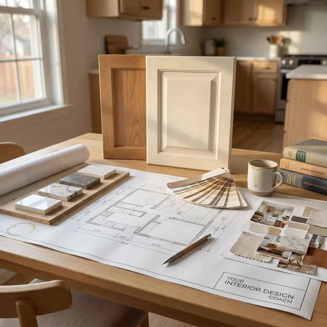 Kitchen remodel planning process with homeowner and designer