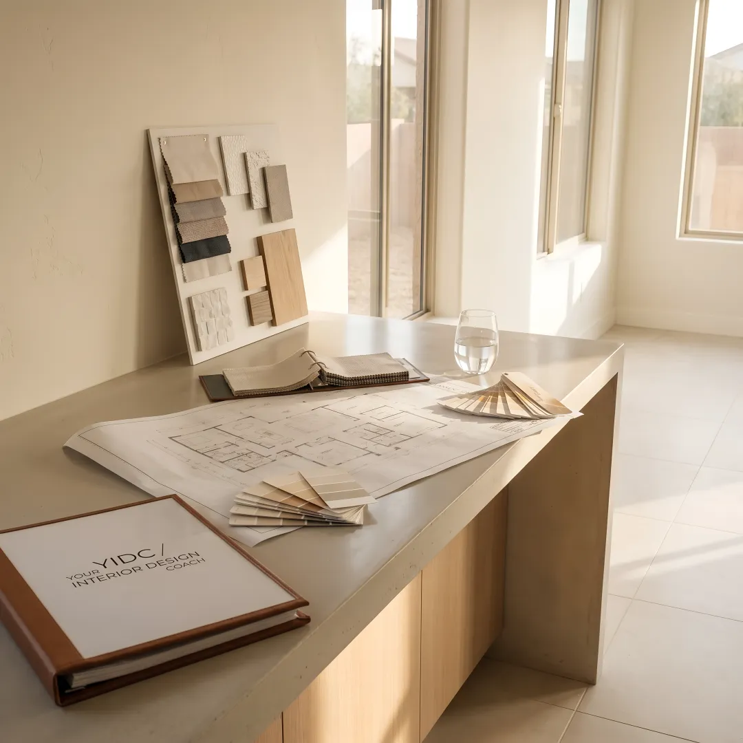 Designer and contractor reviewing urgent remodel plans