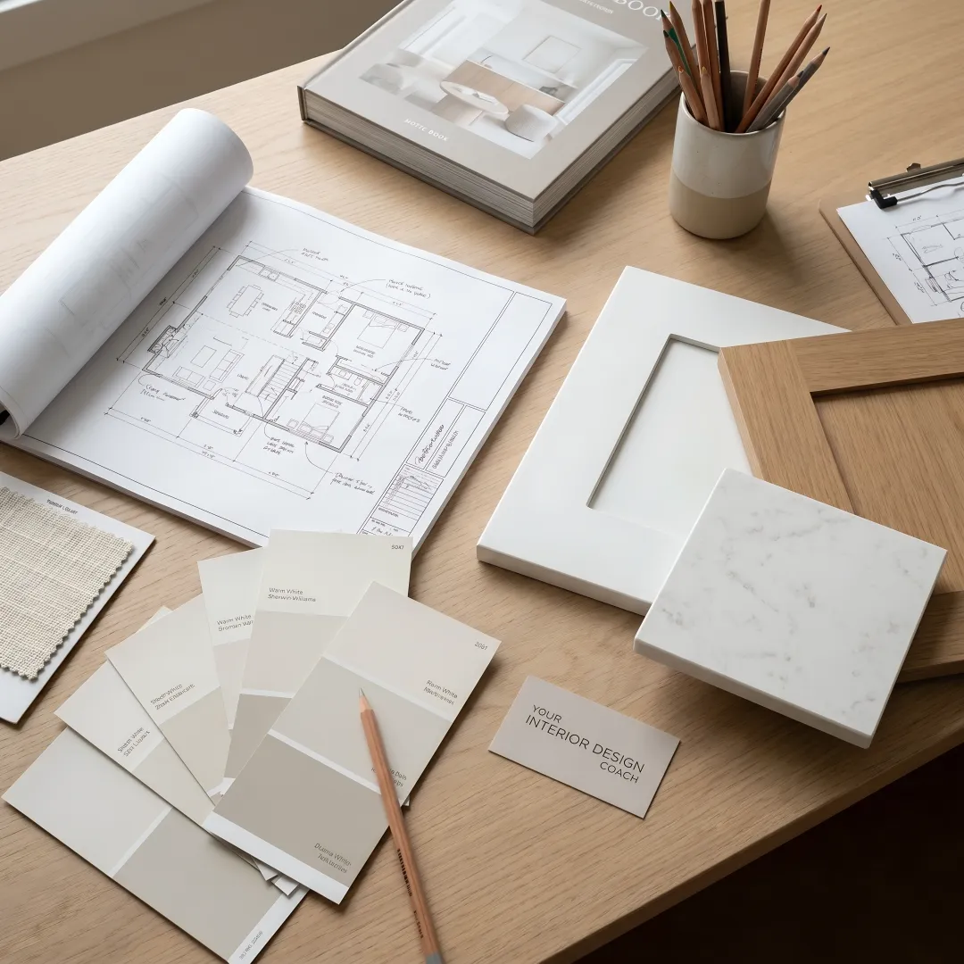 Bathroom remodel planning process with homeowner and designer