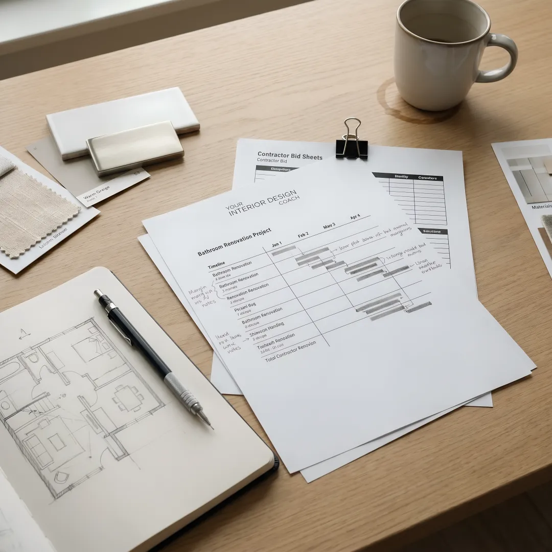 Bathroom remodel oversight process meeting