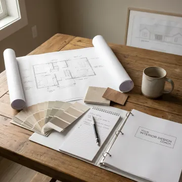 Kitchen remodel planning process with homeowner and designer