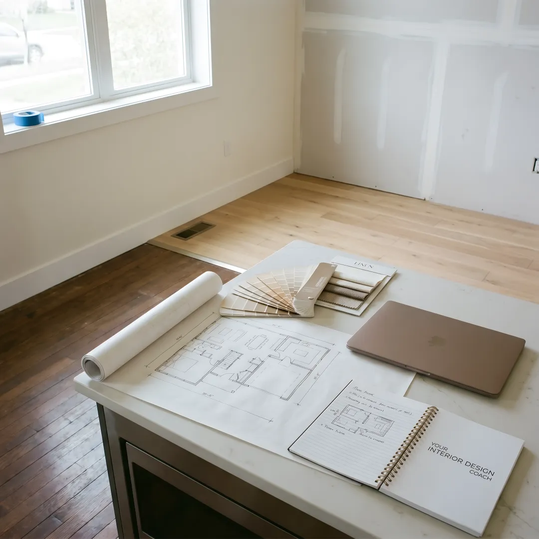 Interior designer consulting during a home remodel